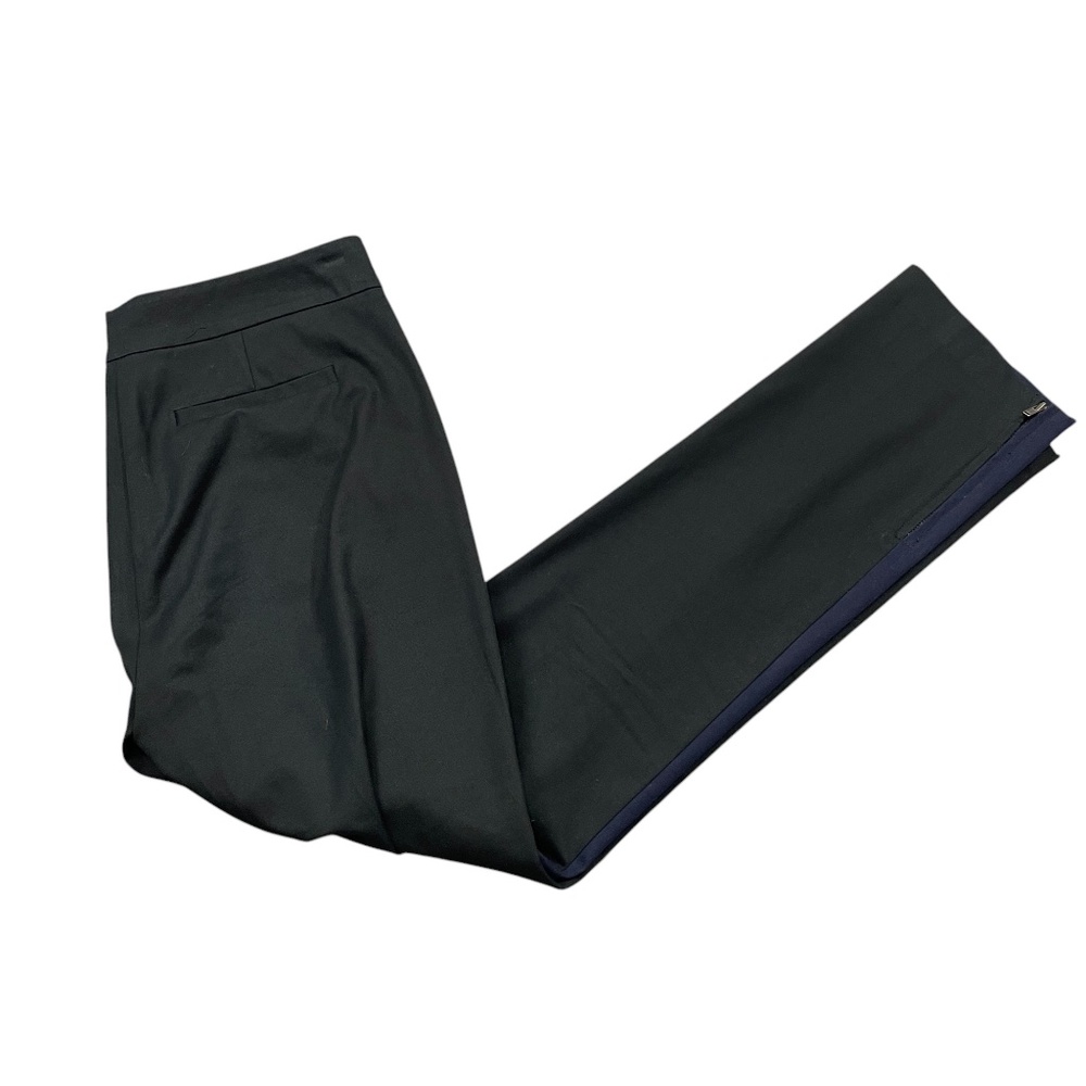 Eileen Fisher‎ XS Dark Blue Side Zip Ankle Zipper Straight Leg Cotton Blend